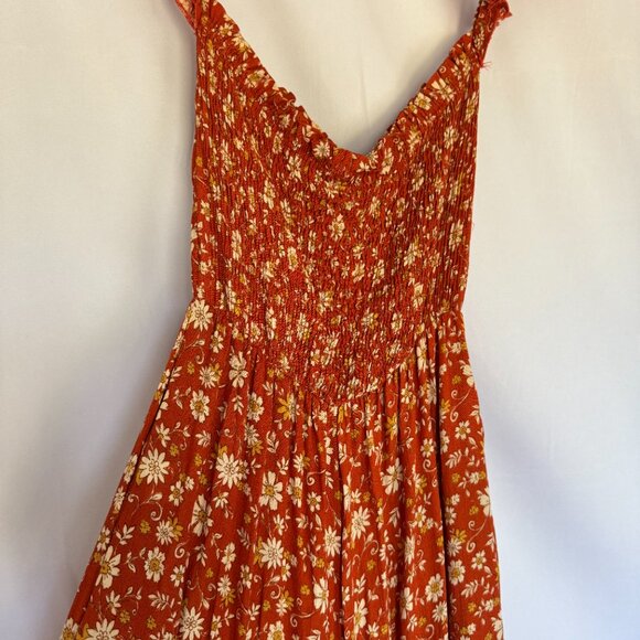 Anthropology Chrysanthemum WideLeg Romper Jumpsuit Tangerine - 0393 - Picture 2 of 6